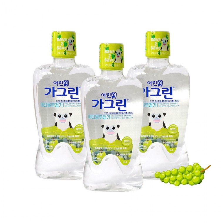 어린이 가그린 380ml x 3개세트 (청포도)